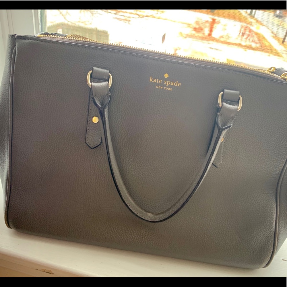 Kate Spade pebble leather gray purse